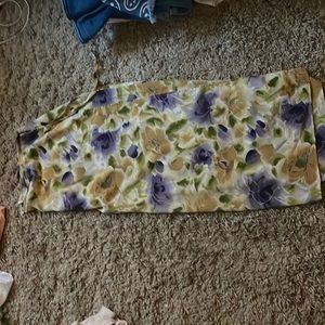 Floral wrap skirt